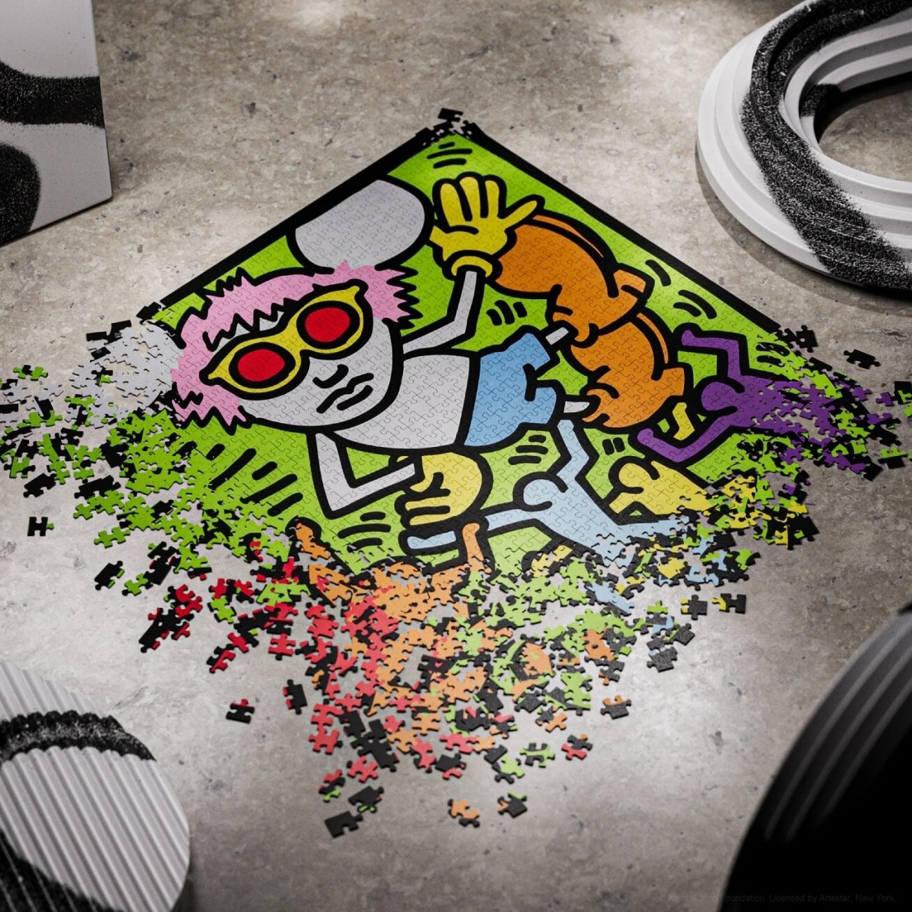 Keith Haring dėlionė 1000 detalių Theory11 2