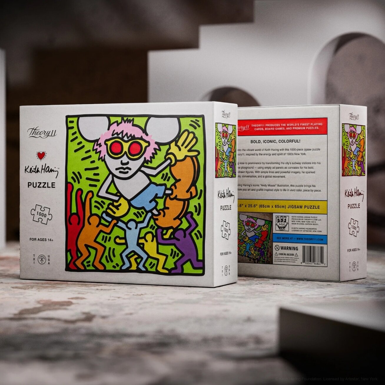Keith Haring dėlionė 1000 detalių Theory11 4