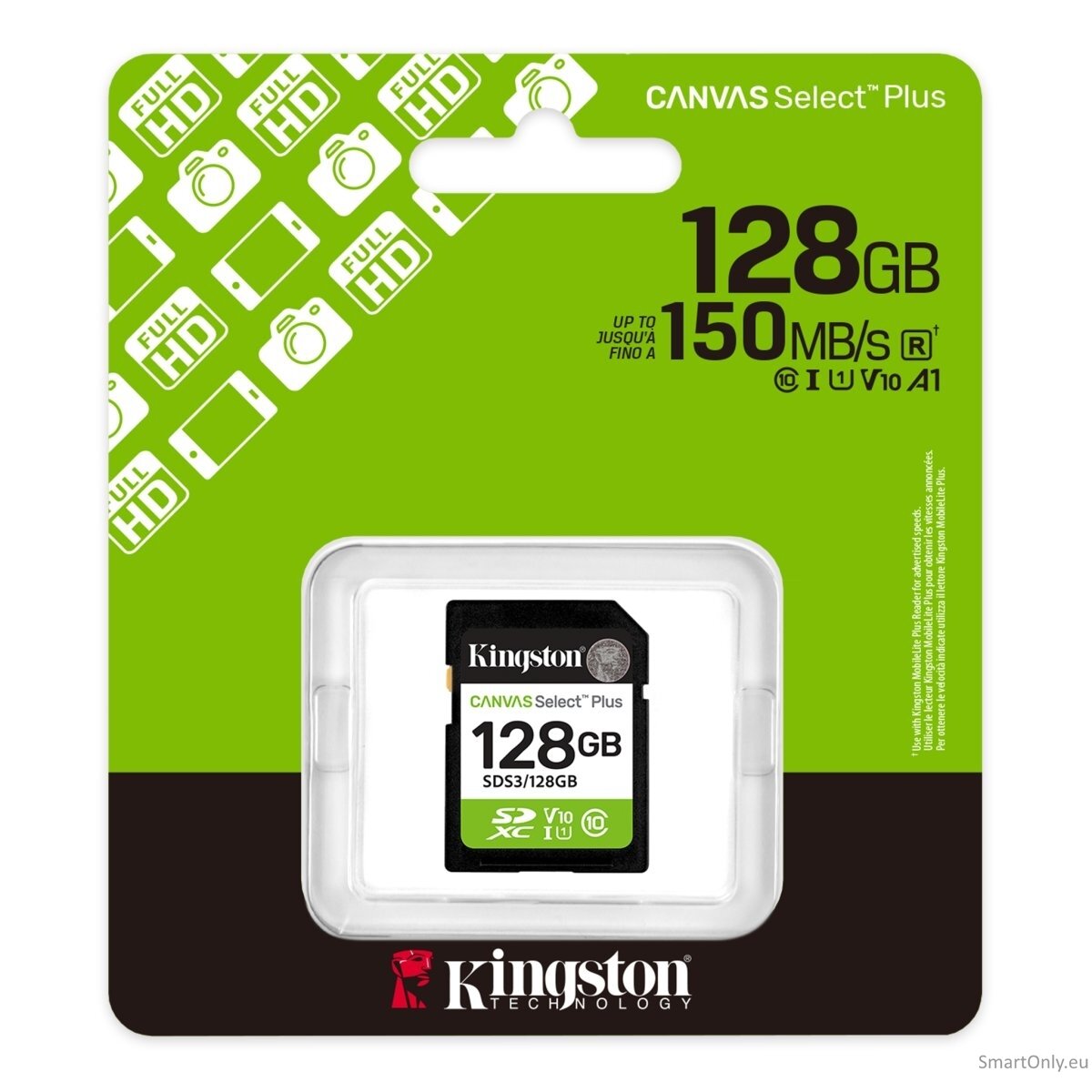 Kingston 128GB SD Select Plus, UHS-I, V10 2 Kingston 128GB SD Select Plus, UHS-I, V10 2