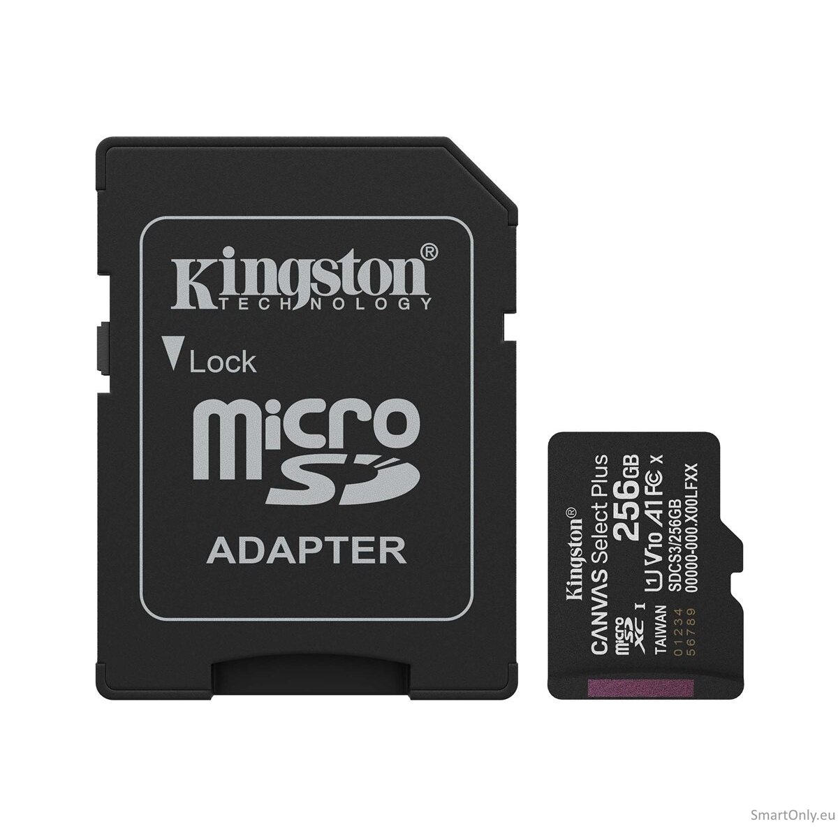 Kingston Canvas Select Plus | 256 GB | microSD | Flash memory class Class 10, UHS-I, U1/U3, video class 10/30, A1 2 Kingston Canvas Select Plus | 256 GB | microSD | Flash memory class Class 10, UHS-I, U1/U3, video class 10/30, A1 2