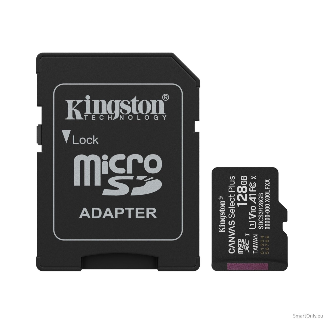Kingston Canvas Select Plus | 128 GB | microSD | Flash memory class Class 10, UHS-I, U1/U3, video class 10/30, A1 2 Kingston Canvas Select Plus | 128 GB | microSD | Flash memory class Class 10, UHS-I, U1/U3, video class 10/30, A1 2