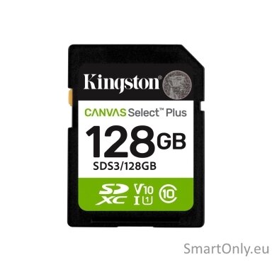 Kingston 128GB SD Select Plus, UHS-I, V10 Kingston 128GB SD Select Plus, UHS-I, V10