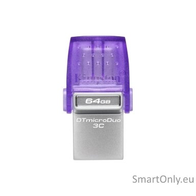 Kingston | DataTraveler | DT Micro Duo 3C | 64 GB | USB Type-C and Type-A | Purple Kingston | DataTraveler | DT Micro Duo 3C | 64 GB | USB Type-C and Type-A | Purple