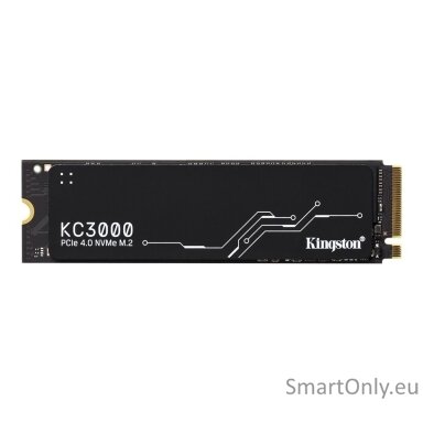 Kingston | SSD | KC3000 | 1024 GB | SSD form factor M.2 2280 | Solid-state drive interface PCIe 4.0 NVMe M.2 | Read speed 7000 MB/s | Write speed 6000 MB/s