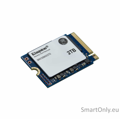 Kingston SSD | NV3 | 2000 GB | SSD form factor M.2 2230 | Solid-state drive interface PCIe 4.0 x4 NVMe | Read speed 6000 MB/s | Write speed 5000 MB/s