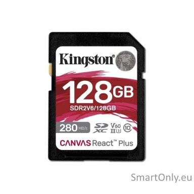Kingston | UHS-II Video Speed Class (V60) | 128 GB | SD | Flash memory class Class 10, UHS-II, U3, V60 Kingston | UHS-II Video Speed Class (V60) | 128 GB | SD | Flash memory class Class 10, UHS-II, U3, V60