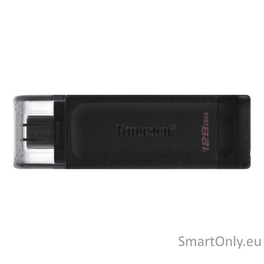 Kingston | USB Flash Drive | DataTraveler 70 | 128 GB | USB 3.2 Gen 1 Type-C | Black