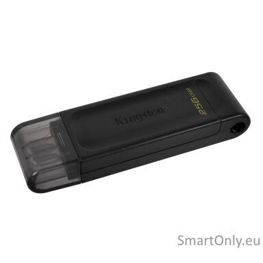 Kingston | USB Flash Drive | DataTraveler 70 | 256 GB | USB 3.2 Gen 1 Type-C | Black