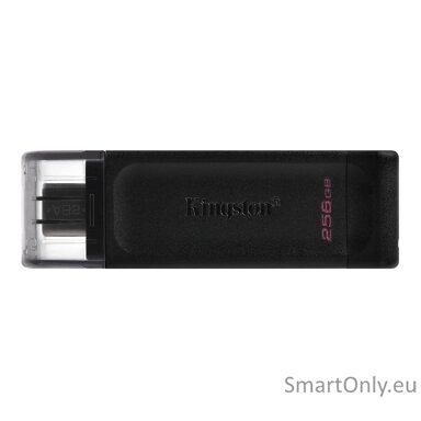Kingston | USB Flash Drive | DataTraveler 70 | 256 GB | USB 3.2 Gen 1 Type-C | Black