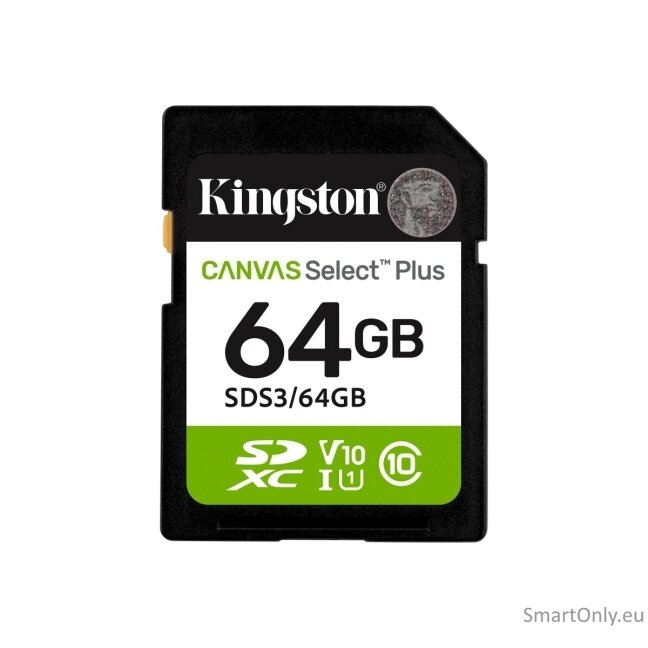 Kingston 64GB SD Select Plus, UHS-I, V10
