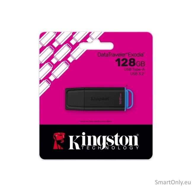 Kingston DataTraveler Exodia 128GB USB 3.2 Flash Drive Black/Blue 3