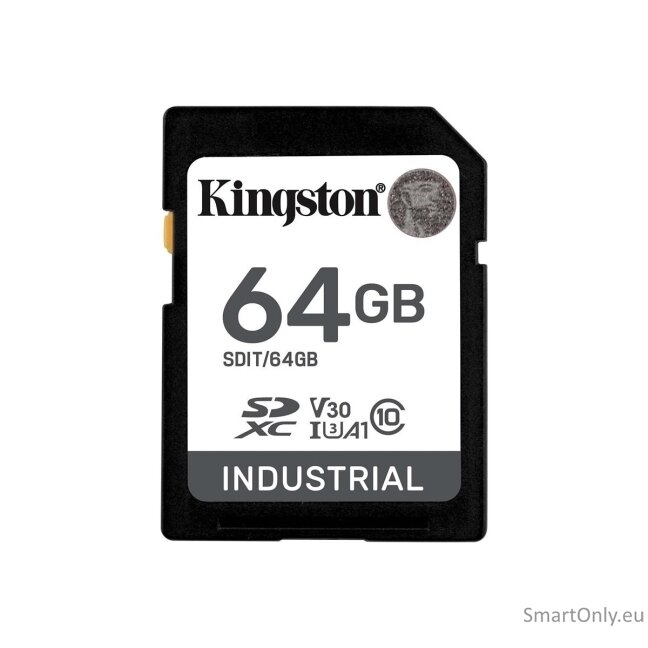 Kingston | Memory Card | SDIT/64GB | 64 GB | SD | Flash memory class Class 10, UHS-I, U3, V30, A1 3