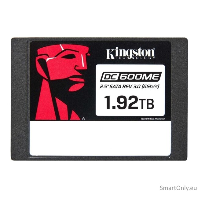 Kingston SSD | DC600M | 1920 GB | SSD form factor 2.5" | Solid-state drive interface SATA Rev. 3.0 (6Gb/s) | Read speed 560 MB/s | Write speed 530 MB/s Kingston SSD | DC600M | 1920 GB | SSD form factor 2.5" | Solid-state drive interface SATA Rev. 3.0 (6Gb/s) | Read speed 560 MB/s | Write speed 530 MB/s