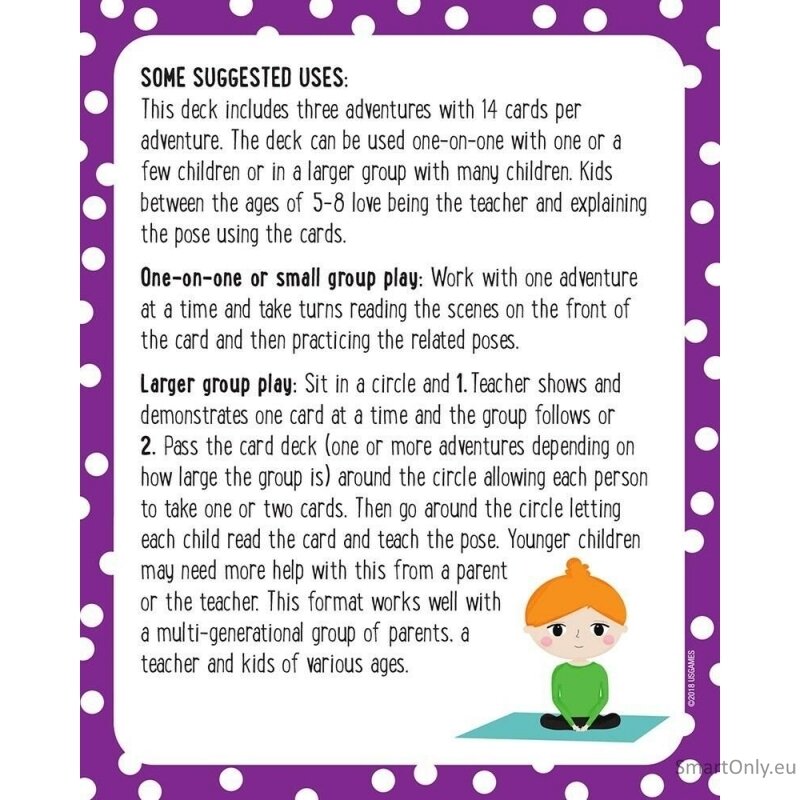 Kids Yoga Adventure kortos US Games Systems 8 Kids Yoga Adventure kortos US Games Systems 8