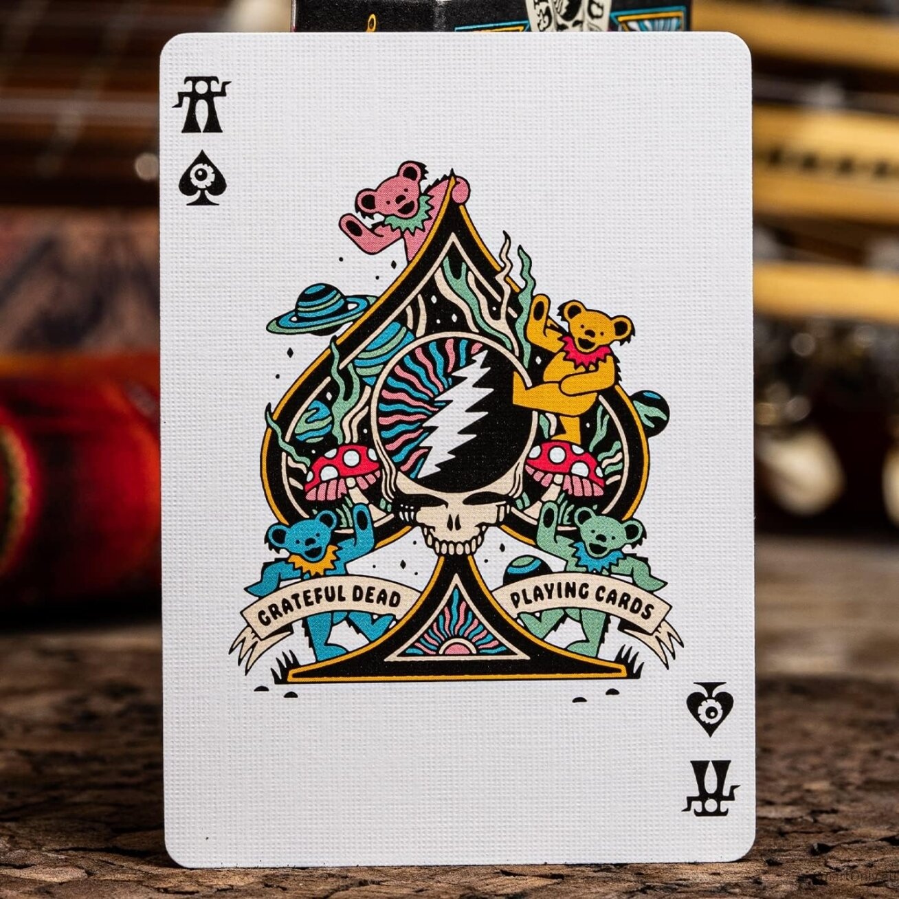 Kosmetinis defektas Grateful Dead žaidimo kortos Theory11 7 Kosmetinis defektas Grateful Dead žaidimo kortos Theory11 7