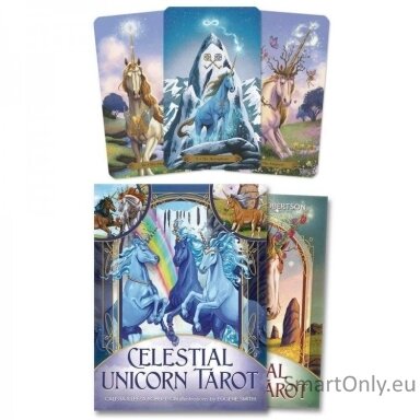 Kosmetinis defektas Celestial Unicorn Taro kortos Llewellyn