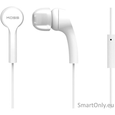 Koss Headphones KEB9iW Wired, In-ear, Microphone, White Koss Headphones KEB9iW Wired, In-ear, Microphone, White
