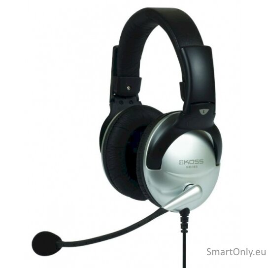 Koss Headphones SB45 Wired, On-Ear, Microphone, 3.5 mm, Noise canceling, Silver/Black Koss Headphones SB45 Wired, On-Ear, Microphone, 3.5 mm, Noise canceling, Silver/Black