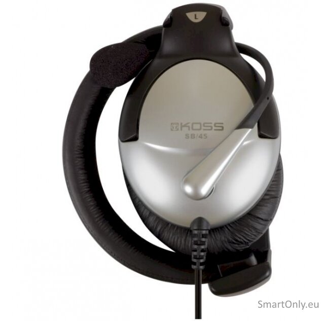 Koss Headphones SB45 Wired, On-Ear, Microphone, 3.5 mm, Noise canceling, Silver/Black 3 Koss Headphones SB45 Wired, On-Ear, Microphone, 3.5 mm, Noise canceling, Silver/Black 3