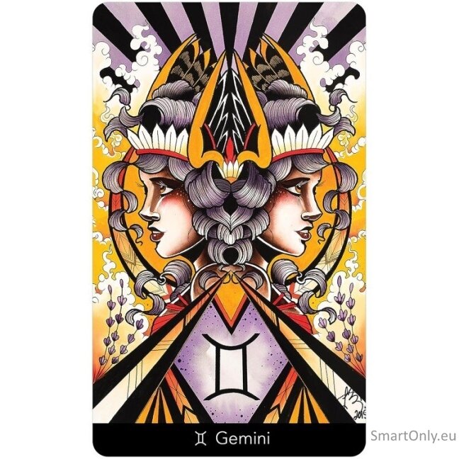 Kosmetinis defektas Eight Coins Astrology Orakulo kortos US Games Systems 2