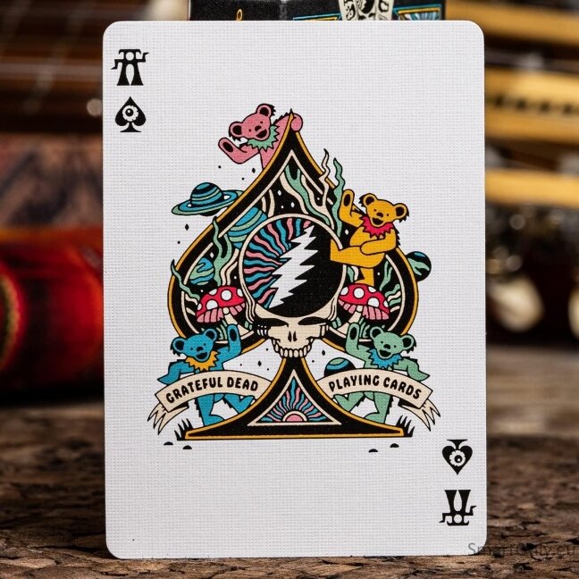 Kosmetinis defektas Grateful Dead žaidimo kortos Theory11 7 Kosmetinis defektas Grateful Dead žaidimo kortos Theory11 7