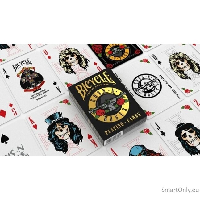 Kosmetinis defektas Guns N' Roses žaidimo kortos Bicycle 2