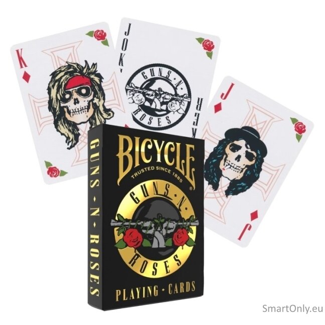 Kosmetinis defektas Guns N' Roses žaidimo kortos Bicycle