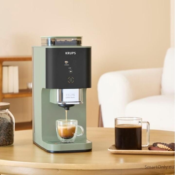 Krups Coffee Crush Coffee maker SA401LE0, Black/Green | Krups 5