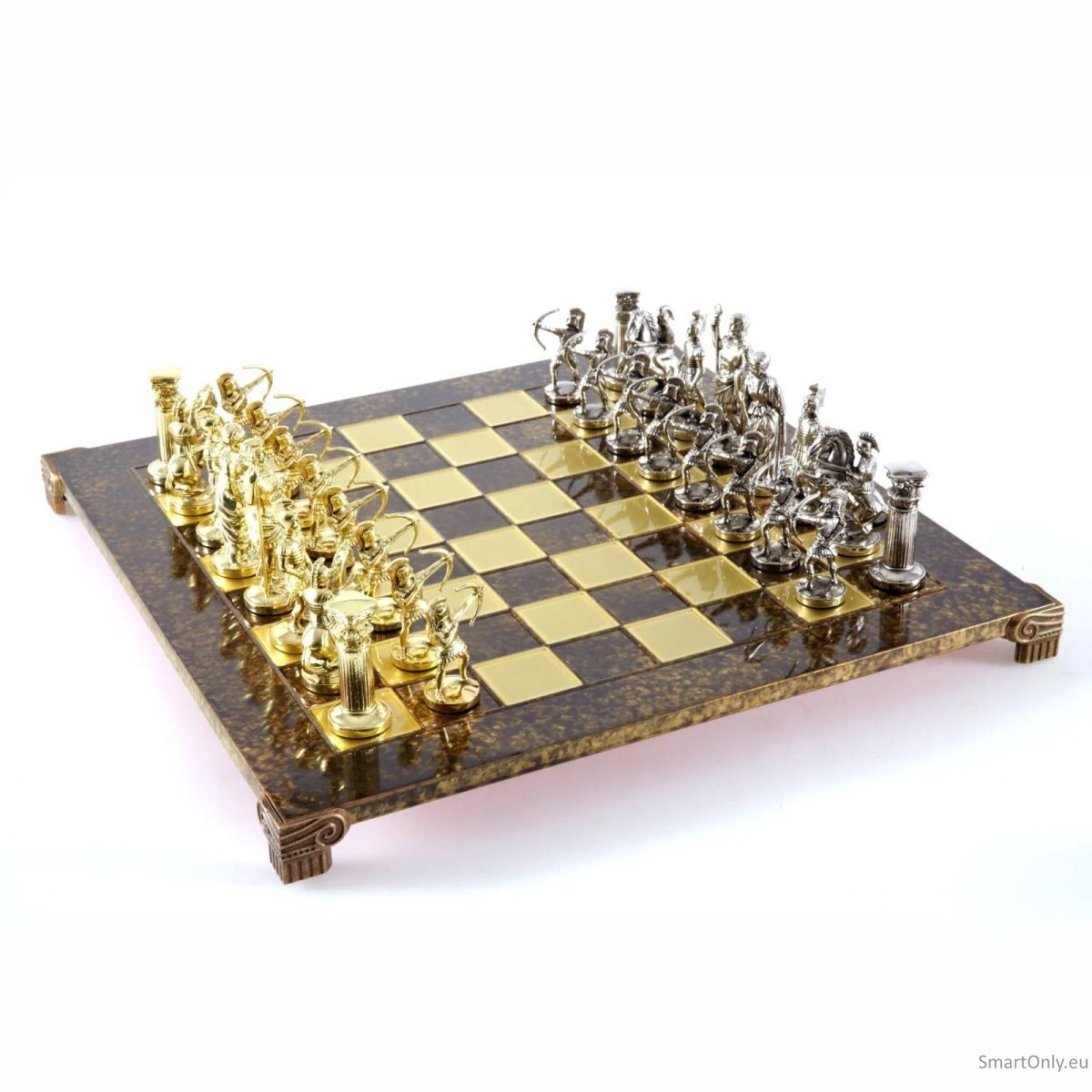 Lankininkų Metalinių Šachmatų rinkinys su 44cm šachmatų lenta Manopoulos Lankininkų Metalinių Šachmatų rinkinys su 44cm šachmatų lenta Manopoulos