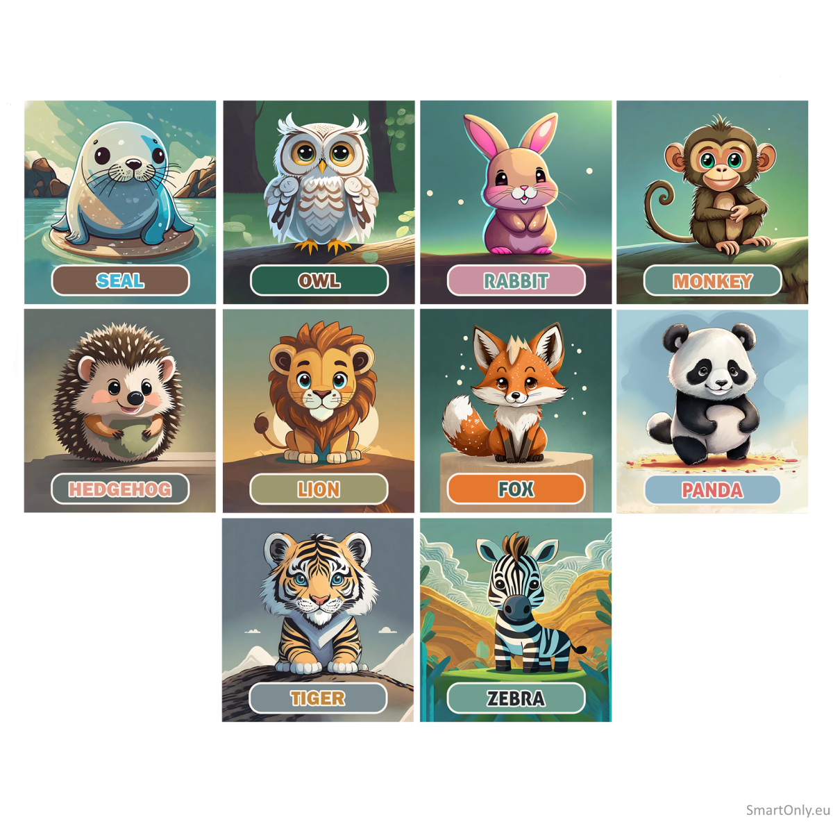 Lavinamoji Dėlionė Iš Medžio (Gyvūnų kolekcija nr. 1) (EN) Fantasy Puzzles 6