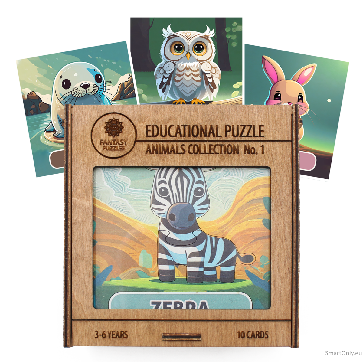 Lavinamoji Dėlionė Iš Medžio (Gyvūnų kolekcija nr. 1) (EN) Fantasy Puzzles Lavinamoji Dėlionė Iš Medžio (Gyvūnų kolekcija nr. 1) (EN) Fantasy Puzzles