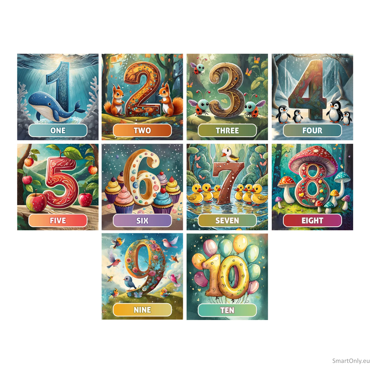 Lavinamoji Dėlionė Iš Medžio (Skaičių kolekcija nr. 1) (EN) Fantasy Puzzles 6