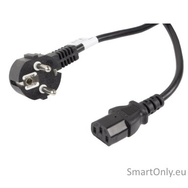 Lanberg | CEE 7/7 to IEC 320 C13 Power Cord | CA-C13C-11CC-0100-BK Lanberg | CEE 7/7 to IEC 320 C13 Power Cord | CA-C13C-11CC-0100-BK