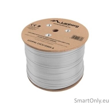 Lanberg | LAN Cable CAT.6A UFTP 305M Solid CU LSZH Grey CPR + Fluke Passed | LCUF6L-11CU-0305-S Lanberg | LAN Cable CAT.6A UFTP 305M Solid CU LSZH Grey CPR + Fluke Passed | LCUF6L-11CU-0305-S