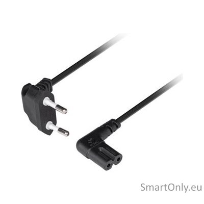 Lanberg CEE 7/16 to EC 320 C7 Euro (radio) power cord 1.8m angled VDE | CA-C7CA-12CC-0018-BK 4 Lanberg CEE 7/16 to EC 320 C7 Euro (radio) power cord 1.8m angled VDE | CA-C7CA-12CC-0018-BK 4