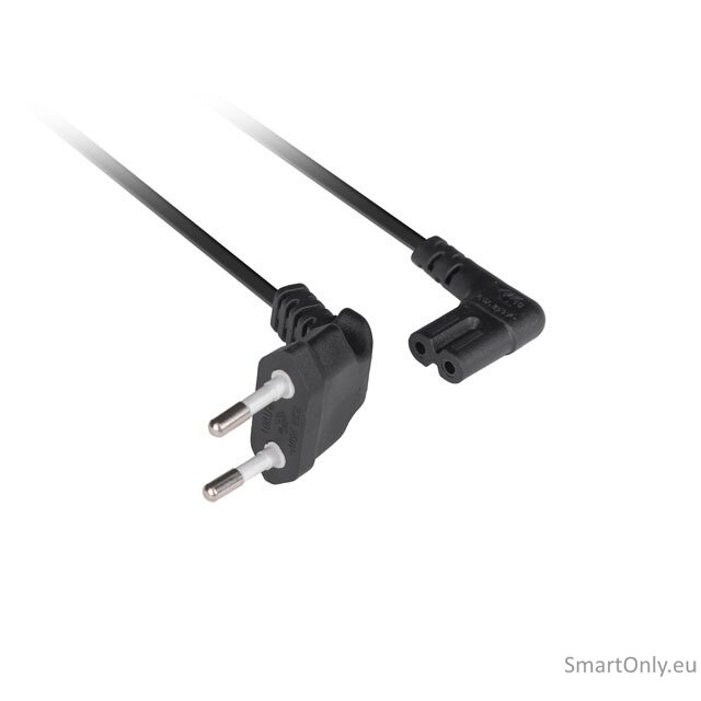 Lanberg CEE 7/16 to EC 320 C7 Euro (radio) power cord 1.8m angled VDE | CA-C7CA-12CC-0018-BK 3 Lanberg CEE 7/16 to EC 320 C7 Euro (radio) power cord 1.8m angled VDE | CA-C7CA-12CC-0018-BK 3