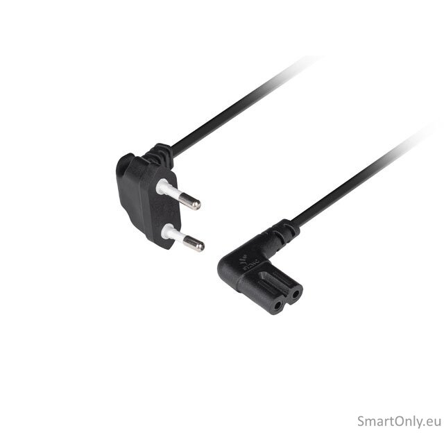 Lanberg CEE 7/16 to EC 320 C7 Euro (radio) power cord 1.8m angled VDE | CA-C7CA-12CC-0018-BK Lanberg CEE 7/16 to EC 320 C7 Euro (radio) power cord 1.8m angled VDE | CA-C7CA-12CC-0018-BK