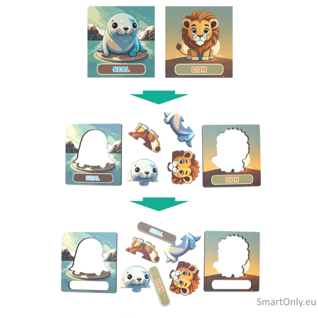 Lavinamoji Dėlionė Iš Medžio (Gyvūnų kolekcija nr. 1) (EN) Fantasy Puzzles 7