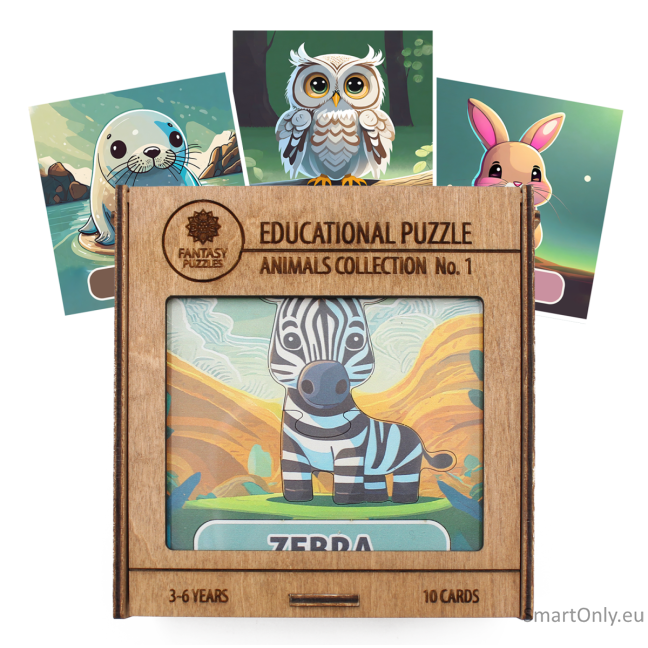 Lavinamoji Dėlionė Iš Medžio (Gyvūnų kolekcija nr. 1) (EN) Fantasy Puzzles Lavinamoji Dėlionė Iš Medžio (Gyvūnų kolekcija nr. 1) (EN) Fantasy Puzzles