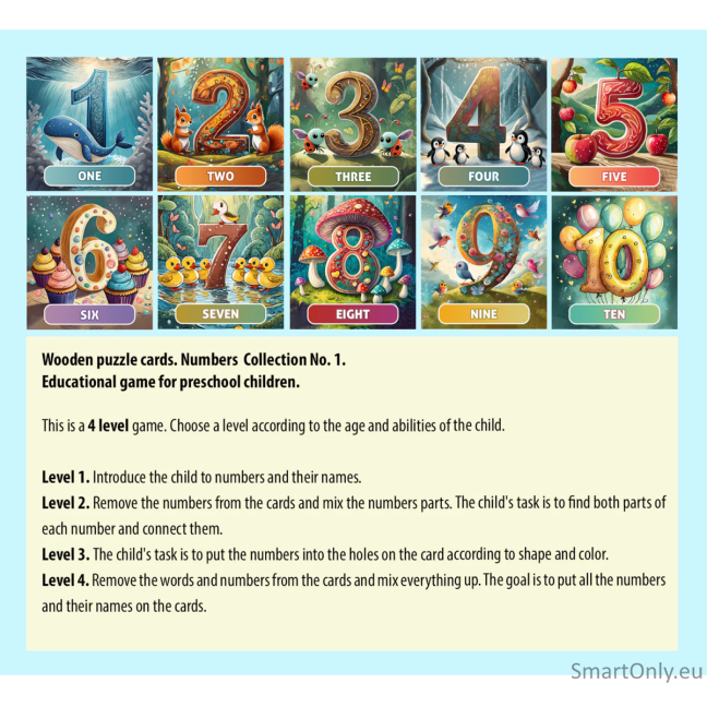 Lavinamoji Dėlionė Iš Medžio (Skaičių kolekcija nr. 1) (EN) Fantasy Puzzles 7 Lavinamoji Dėlionė Iš Medžio (Skaičių kolekcija nr. 1) (EN) Fantasy Puzzles 7