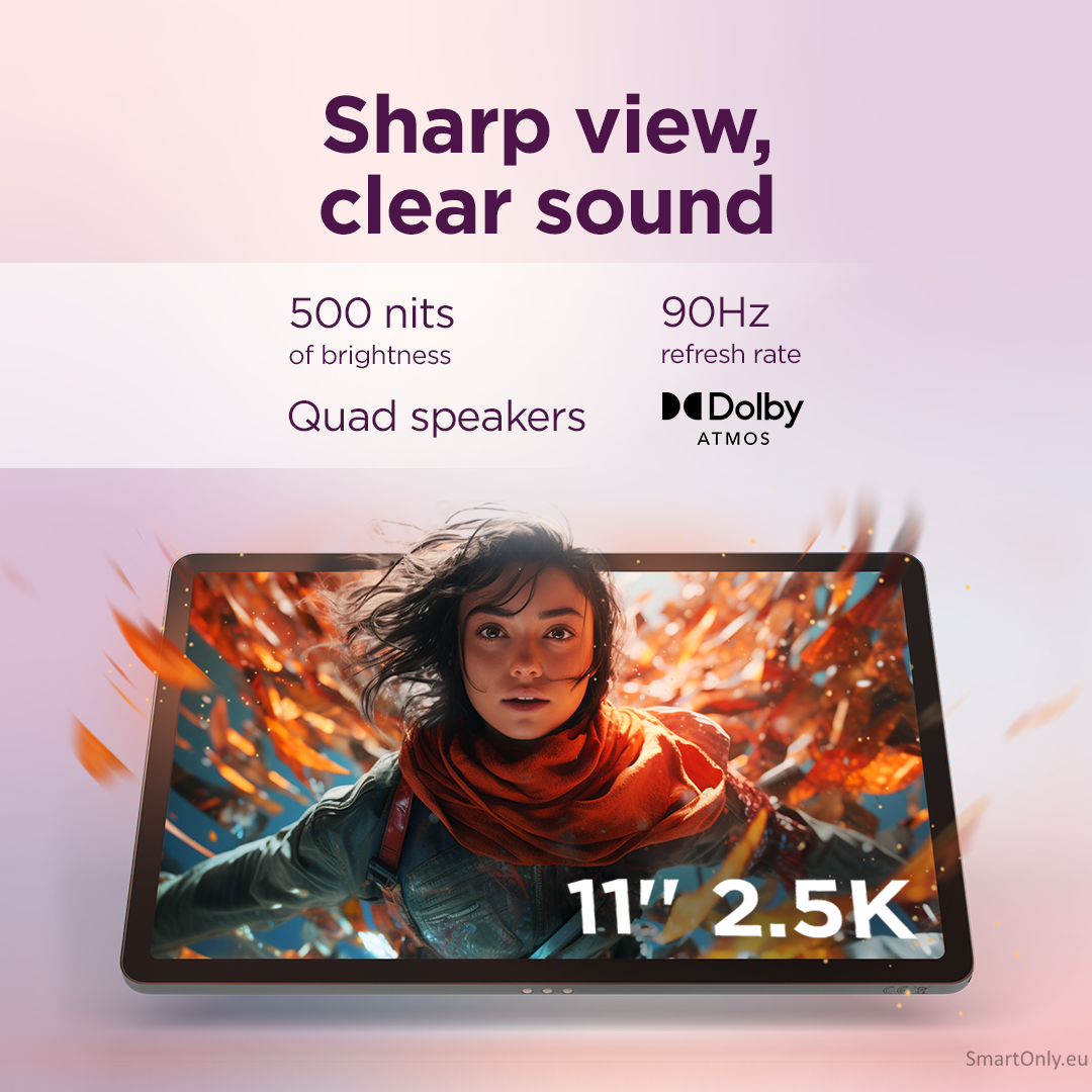 Lenovo Idea Tab 11 2.5K Mediatek Dimensity 6300/8GB/256GB/Android 15/Grey/2Y Warranty | Lenovo 21