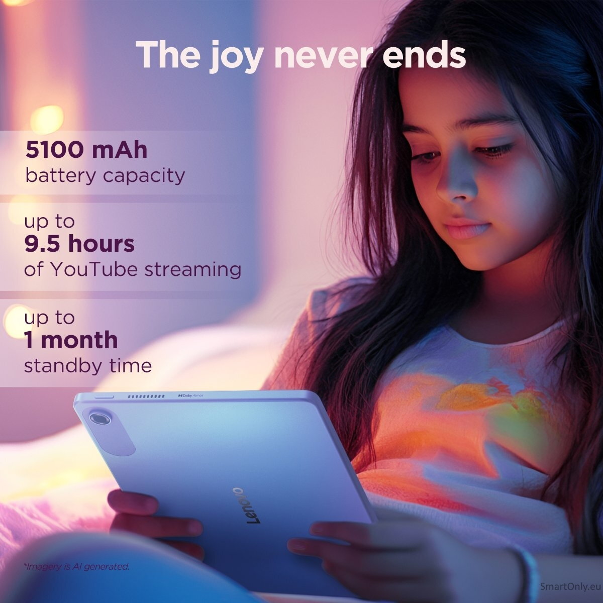 Lenovo Tab 10.1 WUXGA Touch MediaTek Helio G85/4GB/64GB/Arm Mali-G52/Android 14/Grey/2Y Warranty | Lenovo 9
