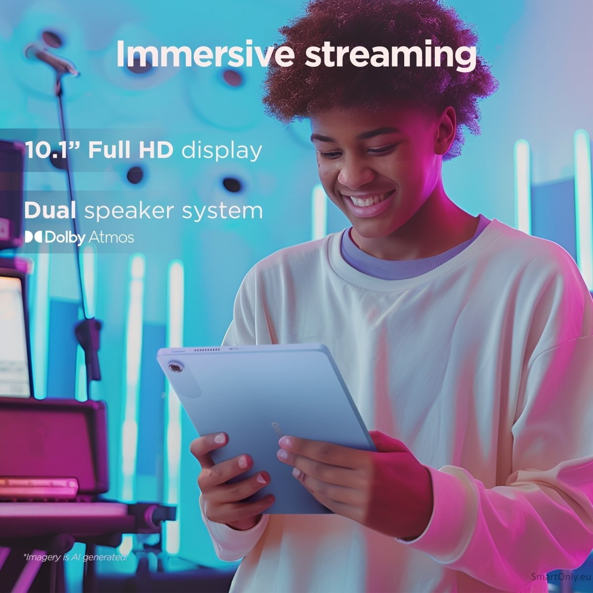 Lenovo Tab 10.1 WUXGA Touch MediaTek Helio G85/4GB/64GB/Arm Mali-G52/Android 14/Grey/2Y Warranty | Lenovo 8