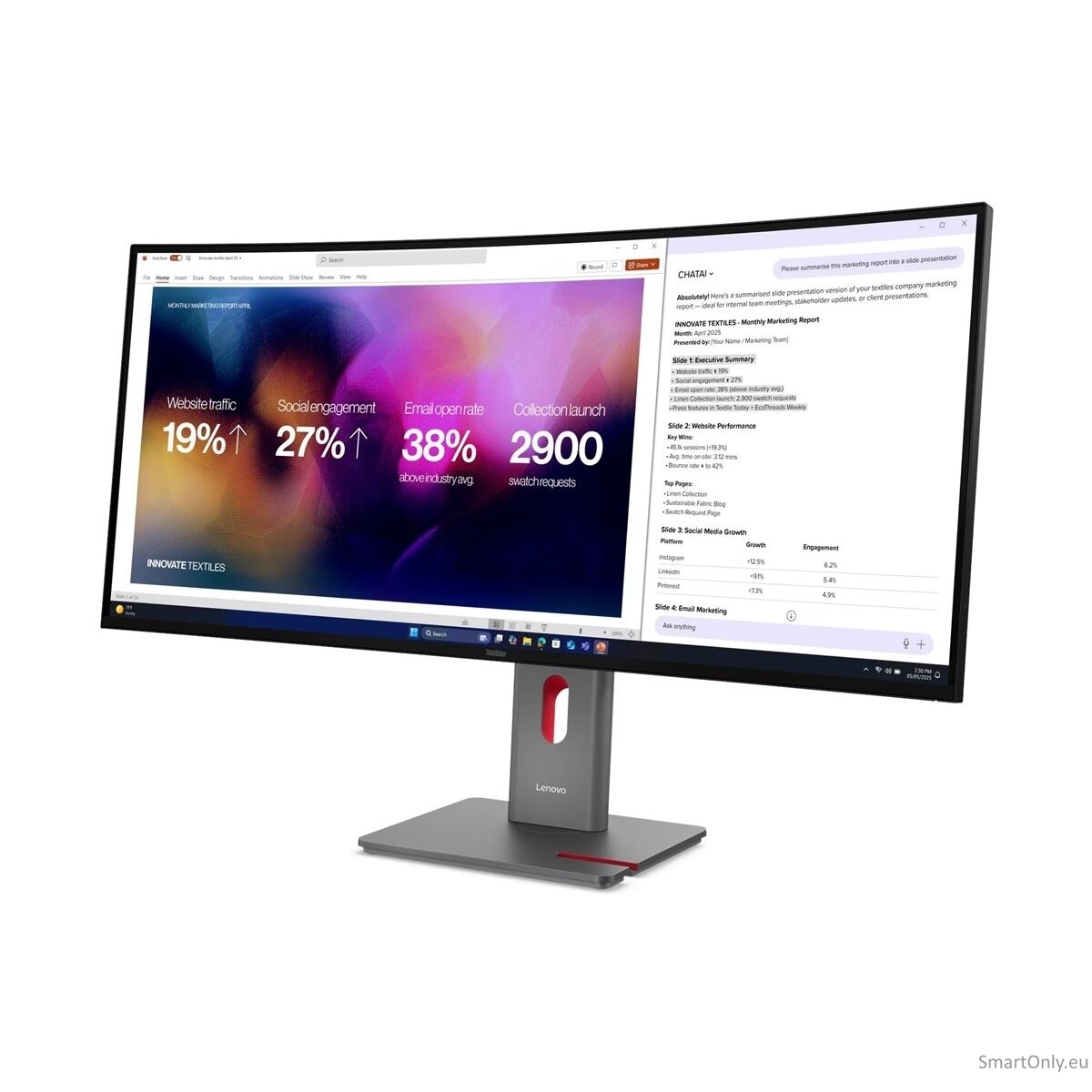 Lenovo | ThinkVision P40WD-40 | 39.7 " | IPS | WUHD | 21:9 | 120 Hz | 4ms GtG (Extreme mode) / 6ms GtG (Typical mode) ms | 5120 x 2160 pixels | 400 cd/m² | HDMI ports quantity 1 | Eclipse Black 1