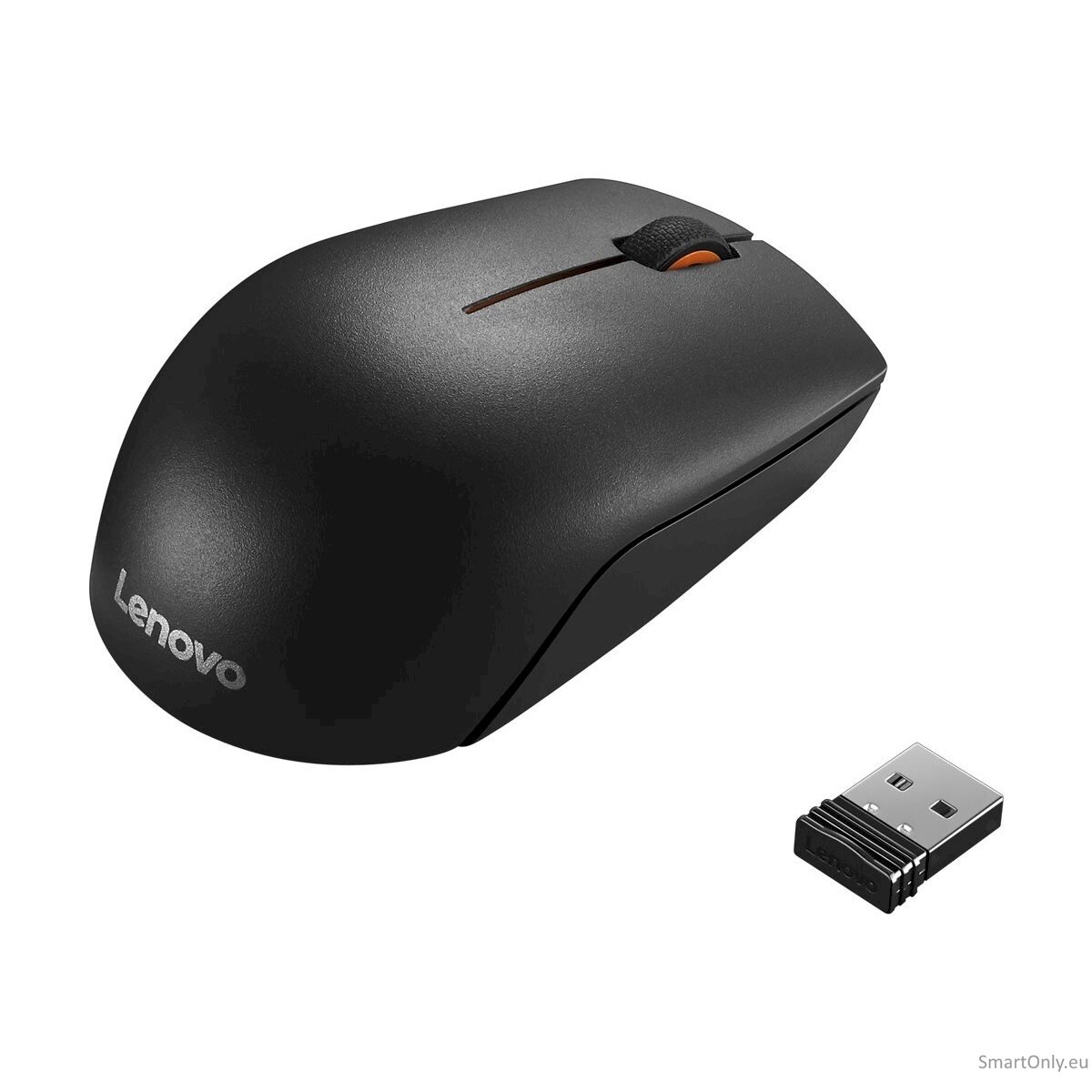Lenovo Wireless Compact Mouse 300 2.4 GHz Wireless via Nano USB Optical Mouse 1 year(s) Black 5