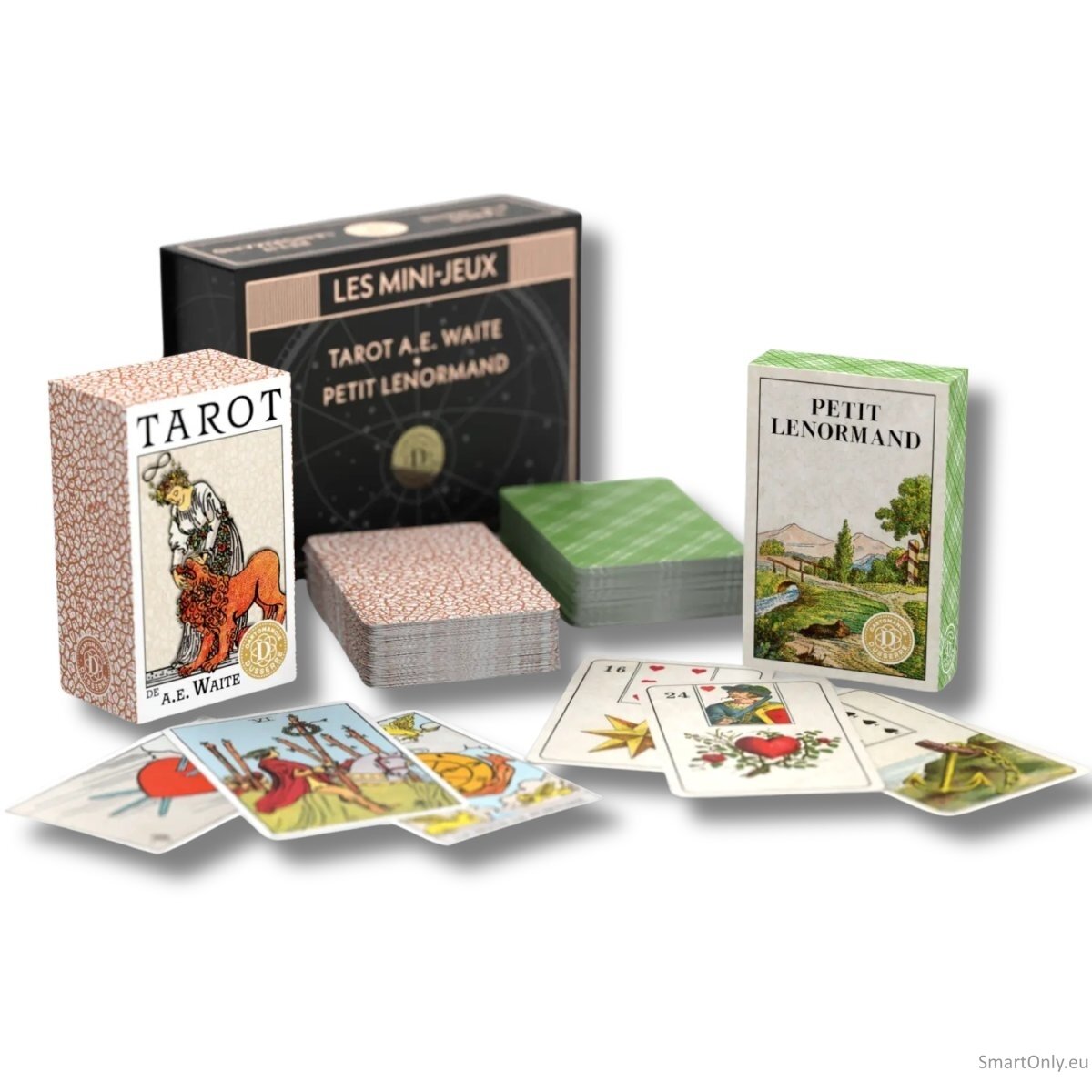 Les Mini-jeux rinkinys - Tarot A.E. Waite & Petit Lenormand (Prancūzų k.) Cartamundi Cartomancie Dusserre Les Mini-jeux rinkinys - Tarot A.E. Waite & Petit Lenormand (Prancūzų k.) Cartamundi Cartomancie Dusserre