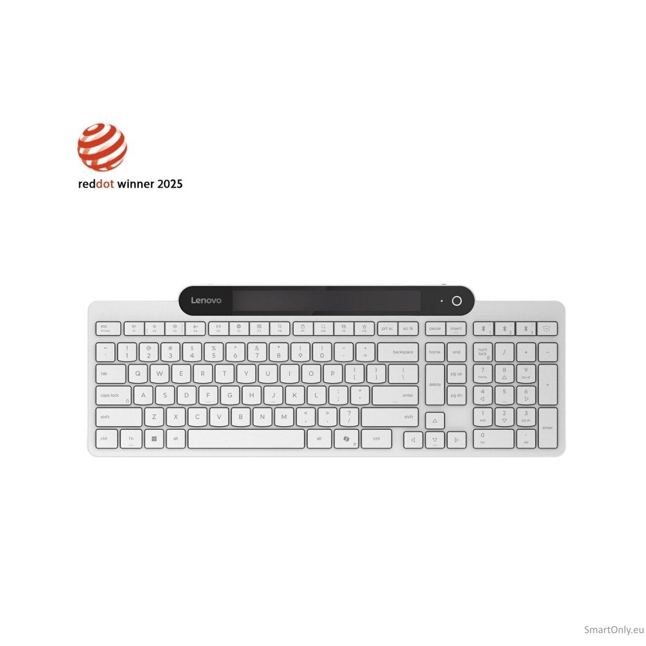 Lenovo 800 Self-Charging Bluetooth Keyboard-US English | Keyboard | Bluetooth | US English | White Lenovo 800 Self-Charging Bluetooth Keyboard-US English | Keyboard | Bluetooth | US English | White