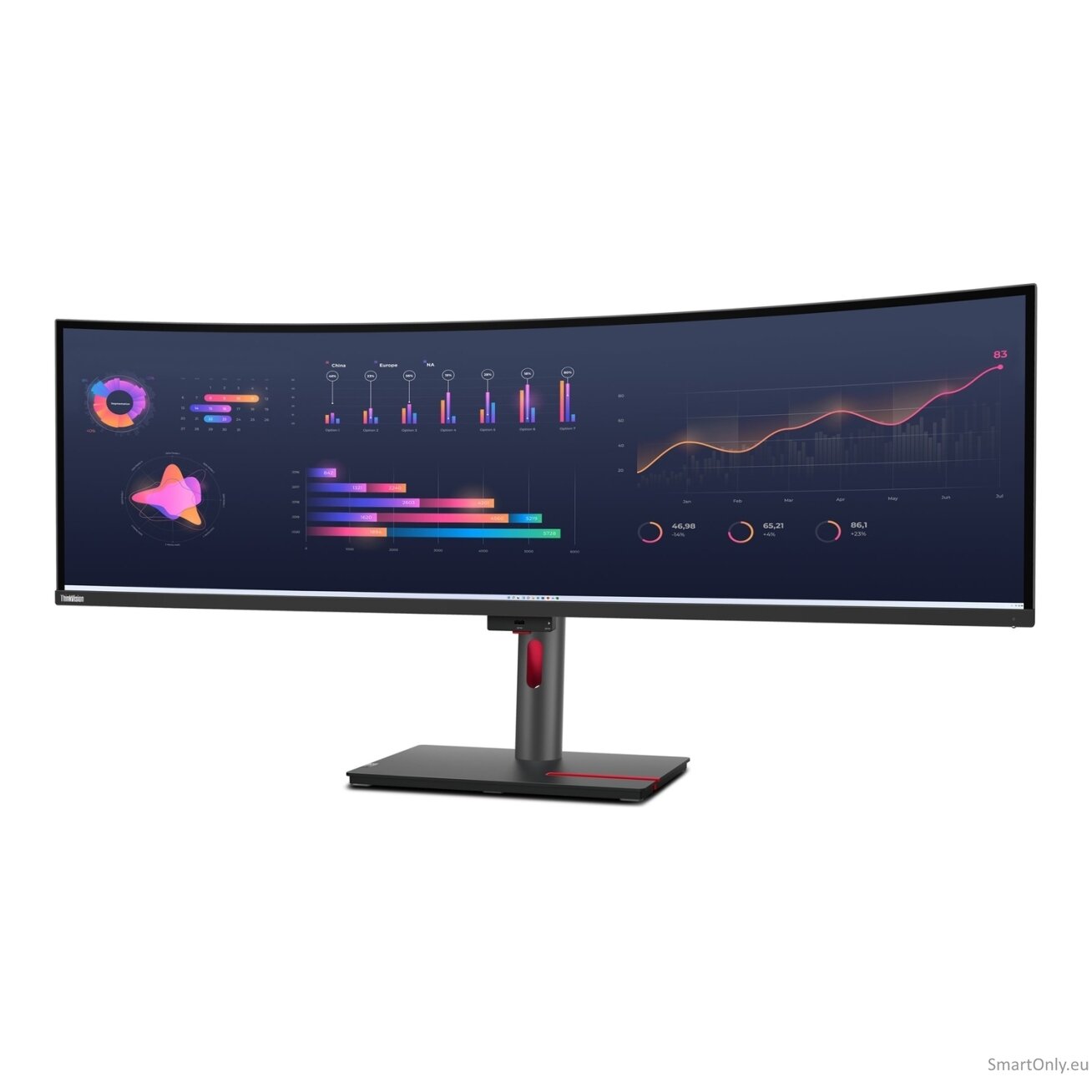 Lenovo | ThinkVision | P49w-30 | 49 " | IPS | 32:9 | 60 Hz | 4 ms | 5120 x 1440 | 350 cd/m² | HDMI ports quantity 2 | Black | Warranty 36 month(s) 6