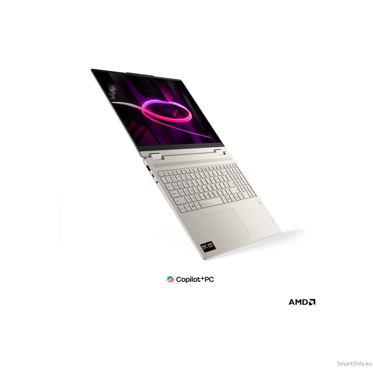 Lenovo Yoga 7 2-in-1 16AGP11 AMD | Seashell | 16 " | OLED | Touchscreen | WUXGA | 1920 x 1200 pixels | Glossy | AMD Ryzen AI 5 | 435 | 16 GB | Soldered LPDDR5X | Solid-state drive capacity 512 GB | AMD Radeon 840M Graphics | Windows 11 Home | 802.11be | B 10