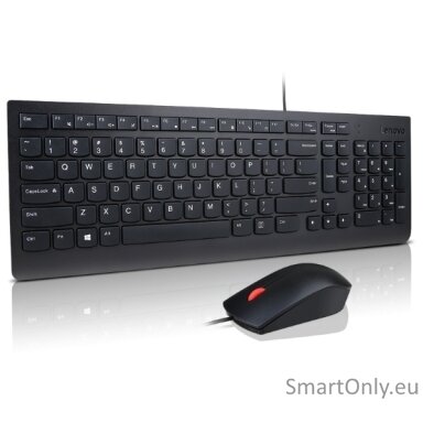 Lenovo Essential | Keyboard and Mouse Combo | Wired | US Euro | Black Lenovo Essential | Keyboard and Mouse Combo | Wired | US Euro | Black
